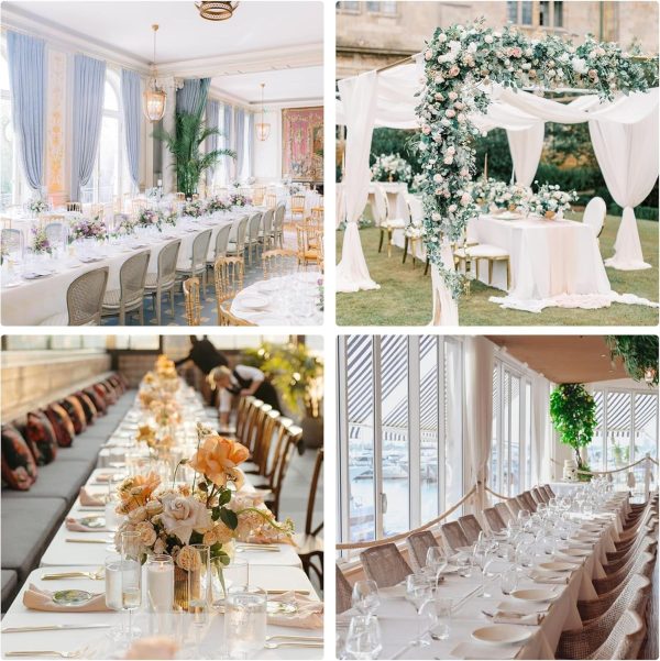4 Pack Rectangle Tablecloth 60x102 Inch White Table Cloth for 6 Foot Rectangle Tables Washable Polyester Table Cover for Wedding Dining Table Buffet Parties Banquet Decoration（White） - Image 6