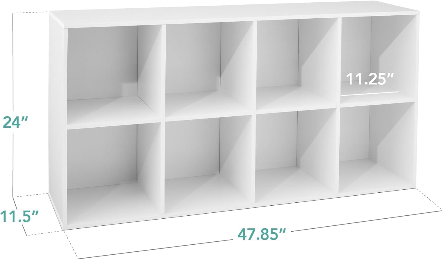 Best Choice Products 8-Cube Storage Organizer, 11in Shelf Opening, Bookcase, Display Shelf, Customizable w/ 3 Removable Back Panels – White - Image 2
