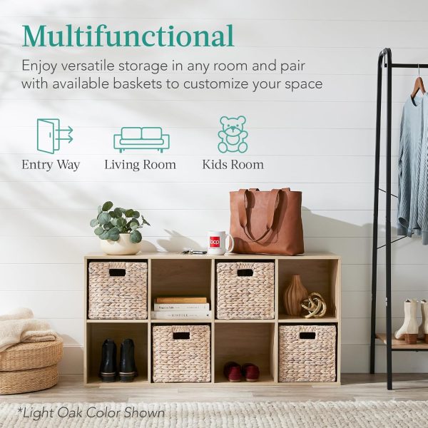 Best Choice Products 8-Cube Storage Organizer, 11in Shelf Opening, Bookcase, Display Shelf, Customizable w/ 3 Removable Back Panels – White - Image 4