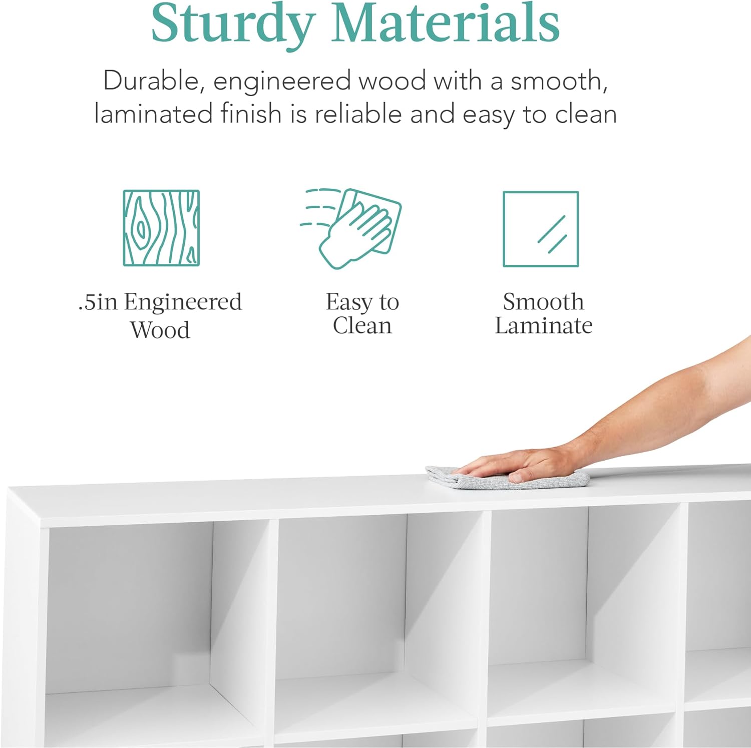 Best Choice Products 8-Cube Storage Organizer, 11in Shelf Opening, Bookcase, Display Shelf, Customizable w/ 3 Removable Back Panels – White - Image 6