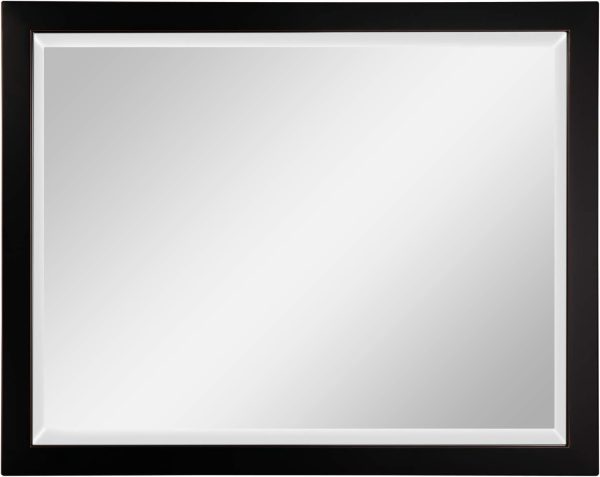 Large Rectangle Oil Rubbed Bronze Mirror Black Metal with Red Golden Line for Living Room Vanity or Bathroom, Horizontal or Vertical (30"x24") - Image 5