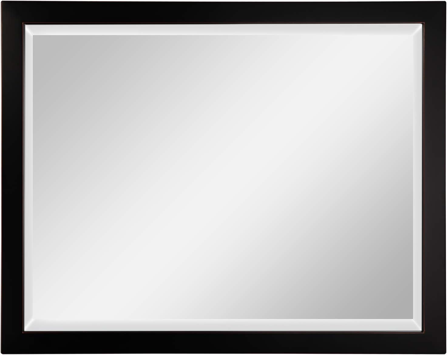 Large Rectangle Oil Rubbed Bronze Mirror Black Metal with Red Golden Line for Living Room Vanity or Bathroom, Horizontal or Vertical (30"x24") - Image 5