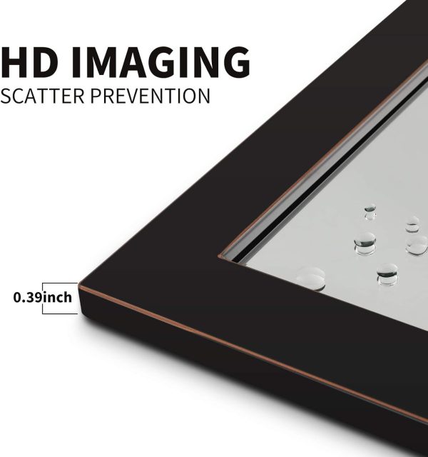 Large Rectangle Oil Rubbed Bronze Mirror Black Metal with Red Golden Line for Living Room Vanity or Bathroom, Horizontal or Vertical (30"x24") - Image 7